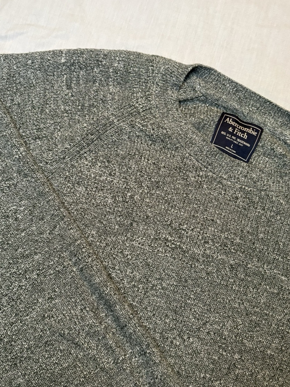 Abercrombie & Fitch Crewneck Sweater Green Size Large